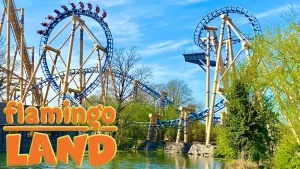 A picture of the Mumbo Jumbo rollercoaster at Flamingo Land